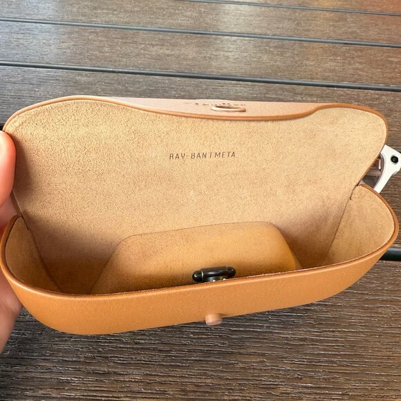 Ray-Ban Meta Skyler Glasses - Shiny Gray Frames, Pink Lenses Sunglasses - Picture 7 of 7